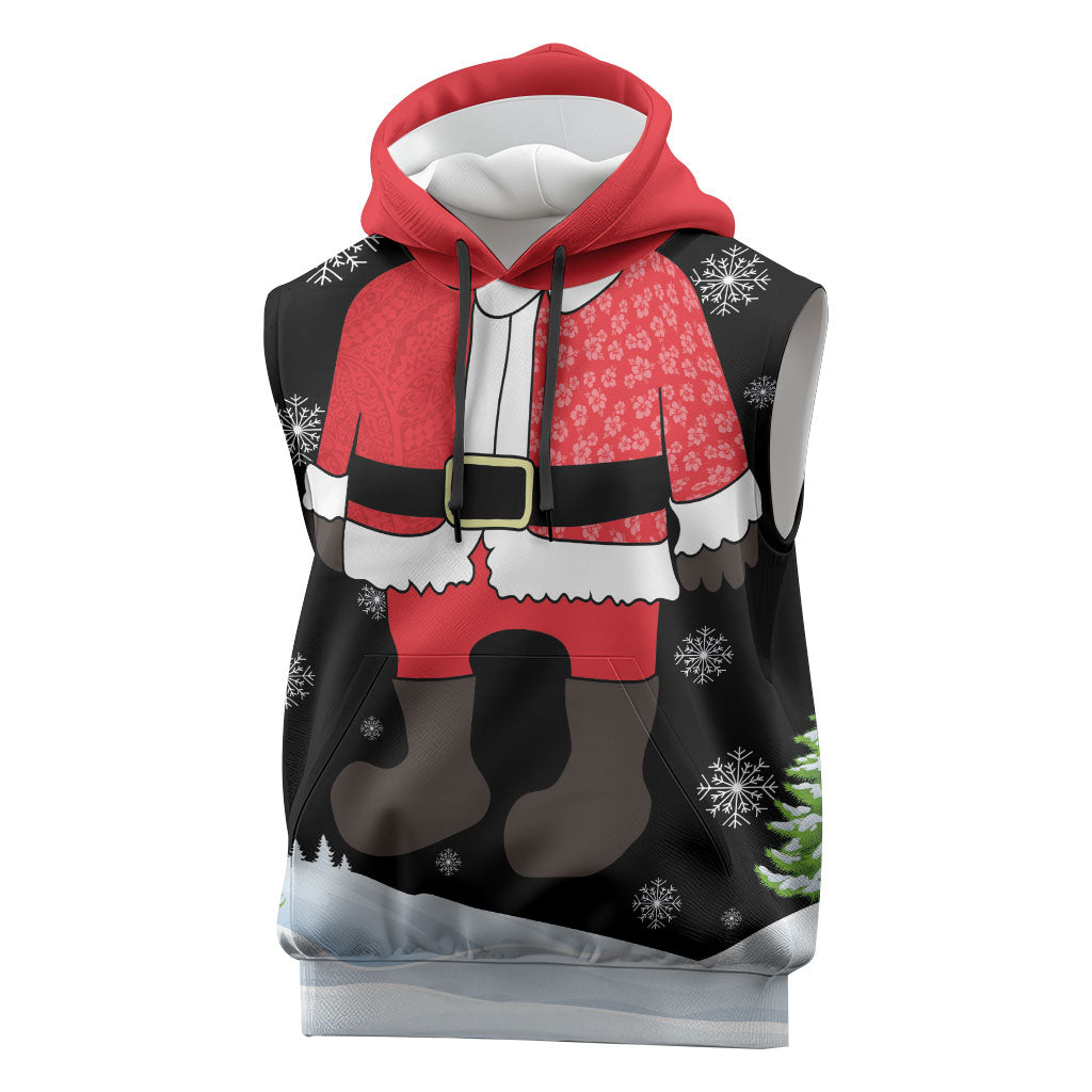 Polynesian Santa Claus Costume Funny Sleeveless Hoodie LT03 Multicolor - Polynesian Pride