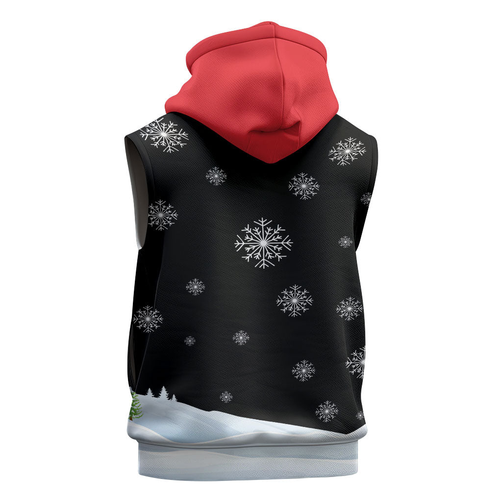 Polynesian Santa Claus Costume Funny Sleeveless Zip Hoodie LT03 - Polynesian Pride