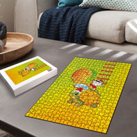 Hawaiian Mango Mele Kalikimaka Puzzle Santa Claus Surfing with Turtle Mango Christmas LT03 - Polynesian Pride