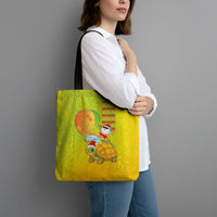 Hawaiian Mango Mele Kalikimaka Tote Bag Santa Claus Surfing with Turtle Mango Christmas LT03 - Polynesian Pride