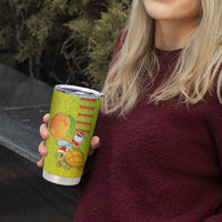 Hawaiian Mango Mele Kalikimaka Tumbler Cup Santa Claus Surfing with Turtle Mango Christmas LT03 - Polynesian Pride