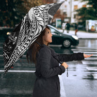Hawaiian Turtle and Shark Umbrella Kakau Tribal with Polynesian Pattern Black Color LT03 - Polynesian Pride