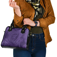 Hawaiian Turtle and Shark Shoulder Handbag Kakau Tribal with Polynesian Pattern Purple Color LT03 - Polynesian Pride
