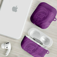 Hawaiian Turtle and Shark AirPods Case Kakau Tribal with Polynesian Pattern Pink Color LT03 - Polynesian Pride