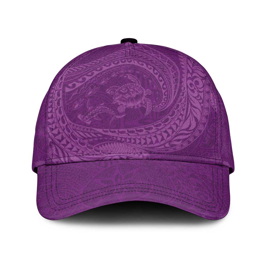 Hawaiian Turtle and Shark Classic Cap Kakau Tribal with Polynesian Pattern Pink Color LT03 Universal Fit Pink - Polynesian Pride