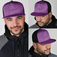 Hawaiian Turtle and Shark Mesh Trucker Cap Kakau Tribal with Polynesian Pattern Pink Color LT03 - Polynesian Pride