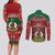 Vanuatu Christmas Couples Matching Long Sleeve Bodycon Dress and Long Sleeve Button Shirts Pig Tusk Beautiful Merry Xmas Snowflake LT03 - Polynesian Pride