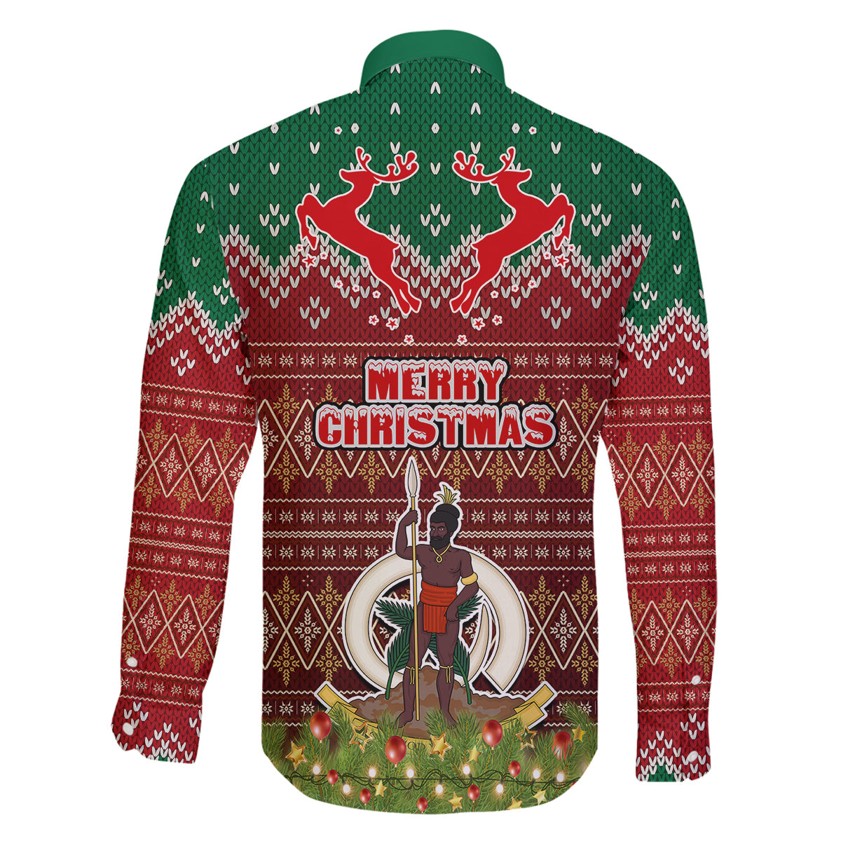 Vanuatu Christmas Family Matching Long Sleeve Bodycon Dress and Hawaiian Shirt Pig Tusk Beautiful Merry Xmas Snowflake LT03 - Polynesian Pride