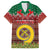 Vanuatu Christmas Family Matching Puletasi Dress and Hawaiian Shirt Pig Tusk Beautiful Merry Xmas Snowflake LT03 Dad's Shirt - Short Sleeve Red - Polynesian Pride