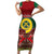 Vanuatu Christmas Family Matching Short Sleeve Bodycon Dress and Hawaiian Shirt Pig Tusk Beautiful Merry Xmas Snowflake LT03 Mom's Dress Red - Polynesian Pride