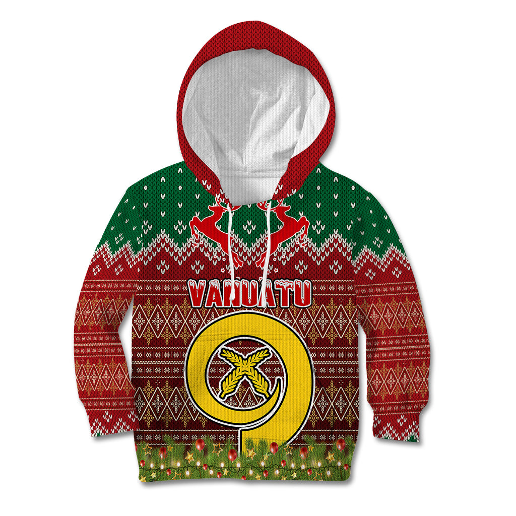 Vanuatu Christmas Kid Hoodie Pig Tusk Beautiful Merry Xmas Snowflake LT03 Hoodie Red - Polynesian Pride