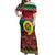 Vanuatu Christmas Off Shoulder Maxi Dress Pig Tusk Beautiful Merry Xmas Snowflake LT03 Women Red - Polynesian Pride