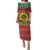 Vanuatu Christmas Puletasi Pig Tusk Beautiful Merry Xmas Snowflake LT03 Long Dress Red - Polynesian Pride