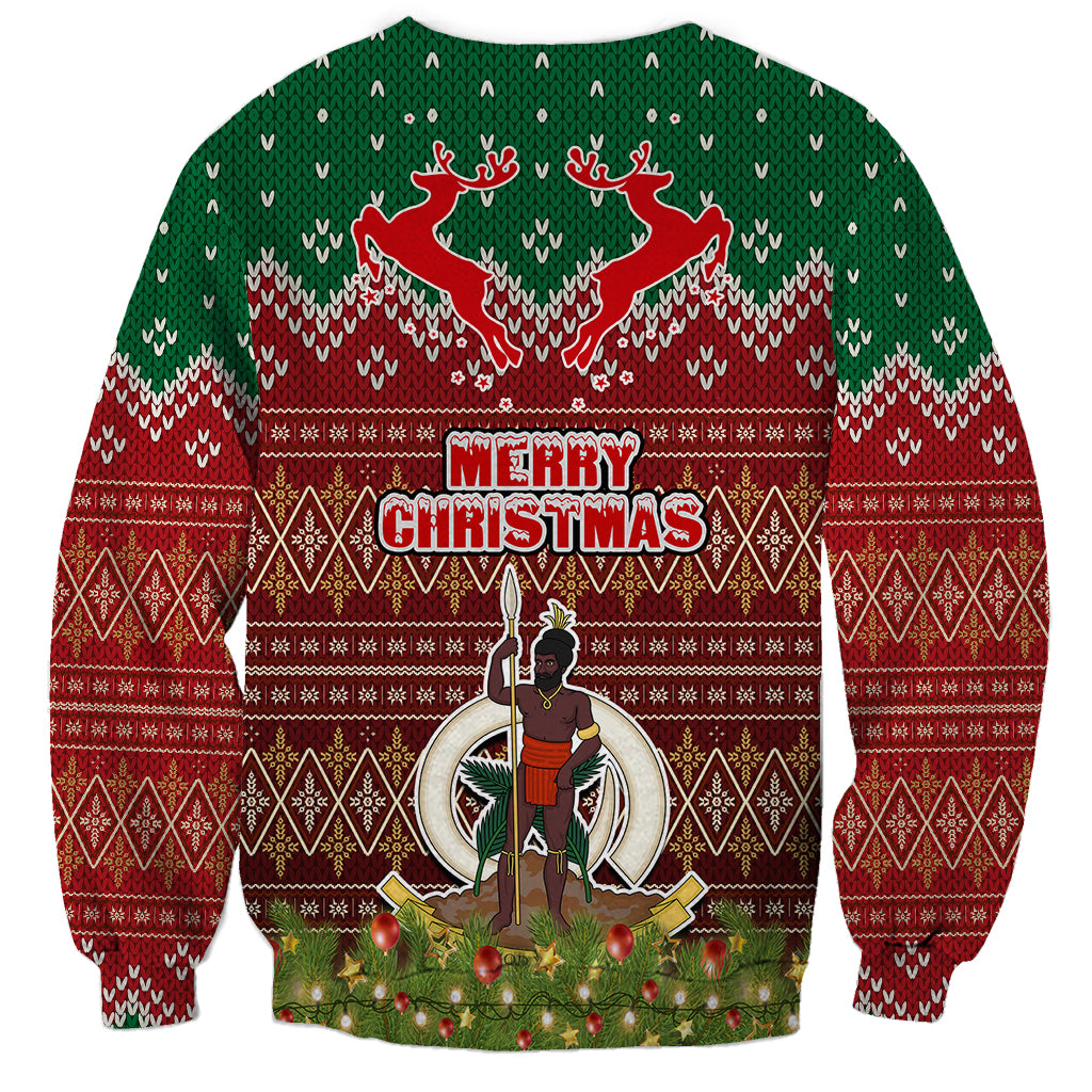 Vanuatu Christmas Sweatshirt Pig Tusk Beautiful Merry Xmas Snowflake LT03 - Polynesian Pride