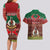 Personalised Vanuatu Christmas Couples Matching Long Sleeve Bodycon Dress and Hawaiian Shirt Pig Tusk Beautiful Merry Xmas Snowflake LT03 - Polynesian Pride