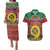 Personalised Vanuatu Christmas Couples Matching Puletasi Dress and Hawaiian Shirt Pig Tusk Beautiful Merry Xmas Snowflake LT03 Red - Polynesian Pride