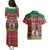 Personalised Vanuatu Christmas Couples Matching Puletasi Dress and Hawaiian Shirt Pig Tusk Beautiful Merry Xmas Snowflake LT03 - Polynesian Pride