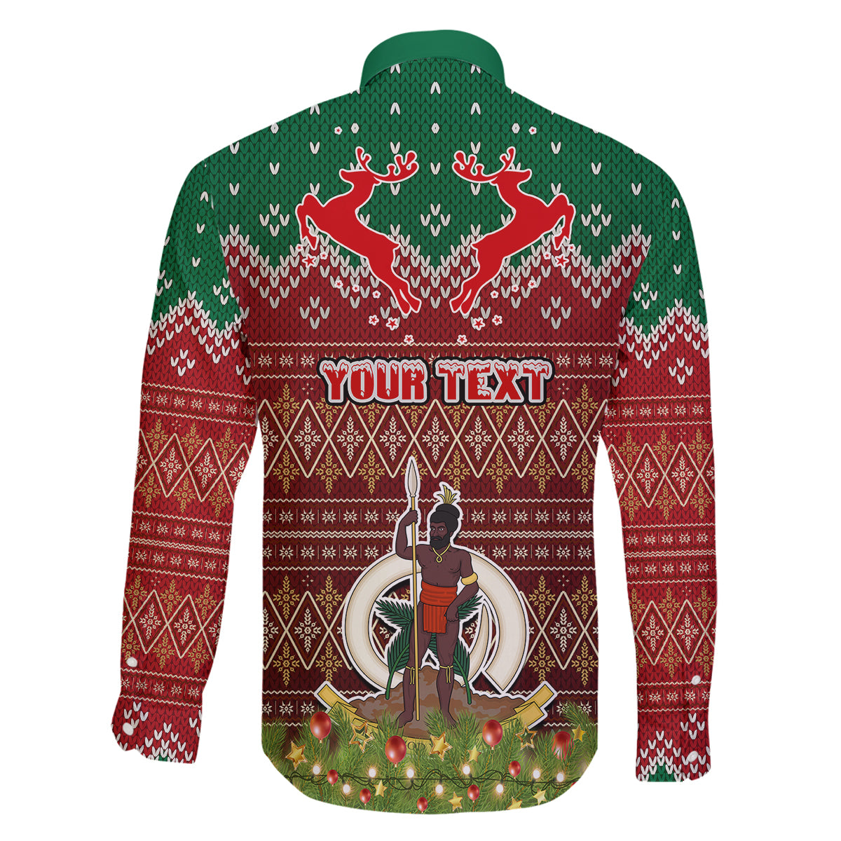 Personalised Vanuatu Christmas Family Matching Long Sleeve Bodycon Dress and Hawaiian Shirt Pig Tusk Beautiful Merry Xmas Snowflake LT03 - Polynesian Pride