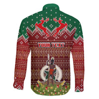 Personalised Vanuatu Christmas Family Matching Puletasi Dress and Hawaiian Shirt Pig Tusk Beautiful Merry Xmas Snowflake LT03 - Polynesian Pride