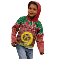 Personalised Vanuatu Christmas Kid Hoodie Pig Tusk Beautiful Merry Xmas Snowflake LT03 - Polynesian Pride