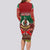 Personalised Vanuatu Christmas Long Sleeve Bodycon Dress Pig Tusk Beautiful Merry Xmas Snowflake LT03 - Polynesian Pride