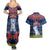 Guam Christmas Couples Matching Summer Maxi Dress and Hawaiian Shirt Chamorro Guam Tattoos Beautiful Merry Xmas Snowflake LT03 - Polynesian Pride
