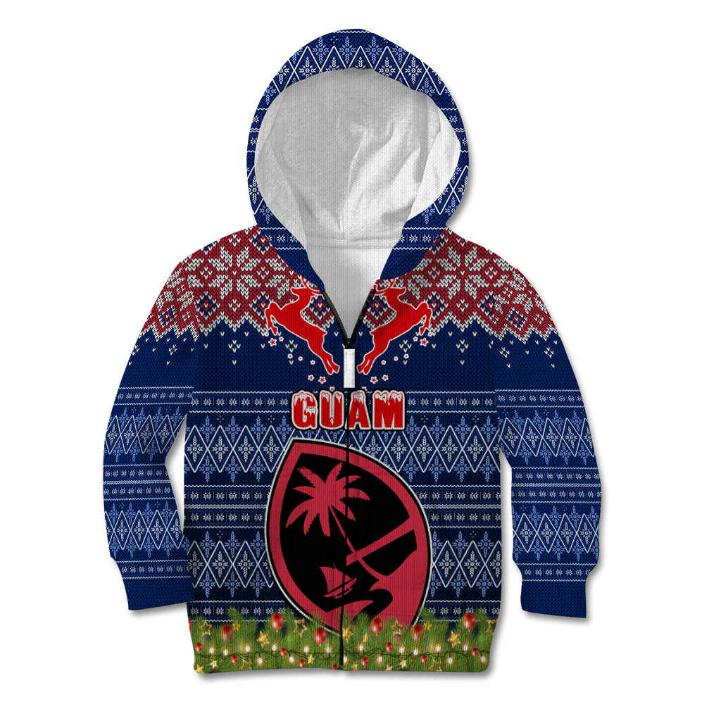 Guam Christmas Kid Hoodie Chamorro Guam Tattoos Beautiful Merry Xmas Snowflake LT03 - Polynesian Pride