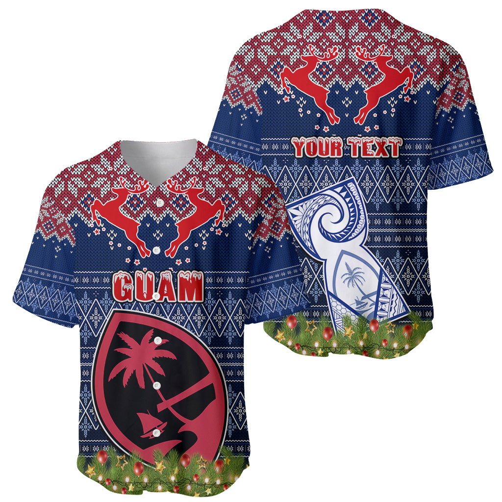 Personalised Guam Christmas Baseball Jersey Chamorro Guam Tattoos Beautiful Merry Xmas Snowflake LT03 - Polynesian Pride