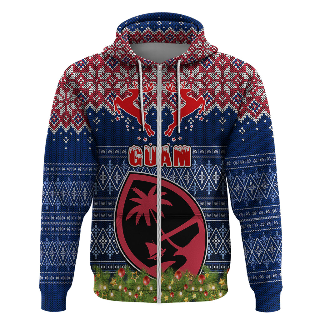 Personalised Guam Christmas Hoodie Chamorro Guam Tattoos Beautiful Merry Xmas Snowflake LT03 - Polynesian Pride