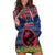 Personalised Guam Christmas Hoodie Dress Chamorro Guam Tattoos Beautiful Merry Xmas Snowflake LT03 Blue - Polynesian Pride