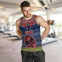 Personalised Guam Christmas Men Tank Top Chamorro Guam Tattoos Beautiful Merry Xmas Snowflake LT03 - Polynesian Pride