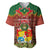 Tonga Christmas Baseball Jersey Coat of Arms and Map Beautiful Merry Xmas Snowflake LT03 Red - Polynesian Pride