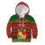 Tonga Christmas Kid Hoodie Coat of Arms and Map Beautiful Merry Xmas Snowflake LT03 Hoodie Red - Polynesian Pride