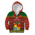 Tonga Christmas Kid Hoodie Coat of Arms and Map Beautiful Merry Xmas Snowflake LT03 Zip Hoodie Red - Polynesian Pride