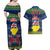 Niue Christmas Couples Matching Off Shoulder Maxi Dress and Hawaiian Shirt Coat of Arms and Map Beautiful Merry Xmas Snowflake LT03 - Polynesian Pride