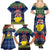 Niue Christmas Family Matching Summer Maxi Dress and Hawaiian Shirt Coat of Arms and Map Beautiful Merry Xmas Snowflake LT03 - Polynesian Pride