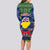 Niue Christmas Long Sleeve Bodycon Dress Coat of Arms and Map Beautiful Merry Xmas Snowflake LT03 - Polynesian Pride