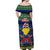 Niue Christmas Off Shoulder Maxi Dress Coat of Arms and Map Beautiful Merry Xmas Snowflake LT03 - Polynesian Pride