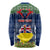 Personalised Niue Christmas Long Sleeve Shirt Coat of Arms and Map Beautiful Merry Xmas Snowflake LT03 - Polynesian Pride