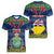 Personalised Niue Christmas Women V Neck T Shirt Coat of Arms and Map Beautiful Merry Xmas Snowflake LT03 - Polynesian Pride