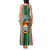 Kiribati Christmas Tank Maxi Dress Santa With Gift Bag Behind Ribbons Seamless Green Maori LT03 - Polynesian Pride