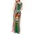 Kiribati Christmas Tank Maxi Dress Santa With Gift Bag Behind Ribbons Seamless Green Maori LT03 - Polynesian Pride