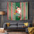 Kiribati Christmas Tapestry Santa With Gift Bag Behind Ribbons Seamless Green Maori LT03 Green - Polynesian Pride