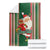 Custom Kiribati Christmas Blanket Santa With Gift Bag Behind Ribbons Seamless Green Maori LT03 - Polynesian Pride