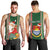 Custom Kiribati Christmas Men Tank Top Santa With Gift Bag Behind Ribbons Seamless Green Maori LT03 - Polynesian Pride