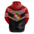 Tonga Hoodie Tonga Coat of Arms with Seamless Tapa Ngatu Pattern LT03 - Polynesian Pride