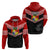 Tonga Hoodie Tonga Coat of Arms with Seamless Tapa Ngatu Pattern LT03 - Polynesian Pride