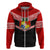 Tonga Hoodie Tonga Coat of Arms with Seamless Tapa Ngatu Pattern LT03 - Polynesian Pride