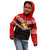 Tonga Kid Hoodie Tonga Coat of Arms with Seamless Tapa Ngatu Pattern LT03 - Polynesian Pride