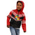 Tonga Kid Hoodie Tonga Coat of Arms with Seamless Tapa Ngatu Pattern LT03 - Polynesian Pride